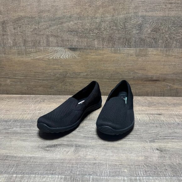 Skechers Reggae Fest Black Textile Flat Shoes Women's Size 8 - Picture 1 of 7